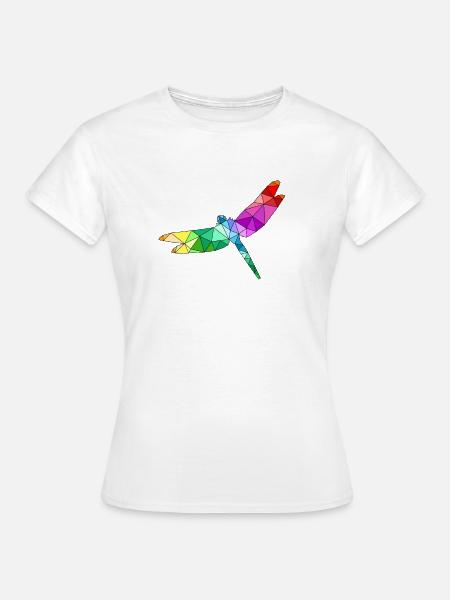 Libelle Polygon Flieger Drache - Frauen T-Shirt - Weiß