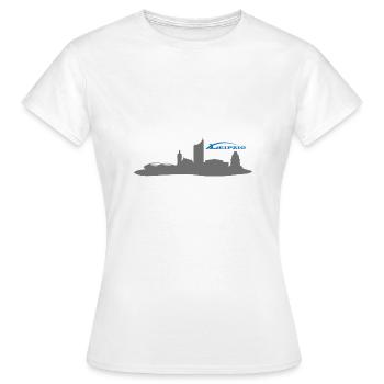 Leipzig - T-shirt Femme - blanc - Devant - AI Model Female 172 dark (172cm)