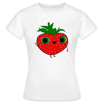 strawberry - Women's T-Shirt - white - Front - AI Model Female 172 dark (172cm)