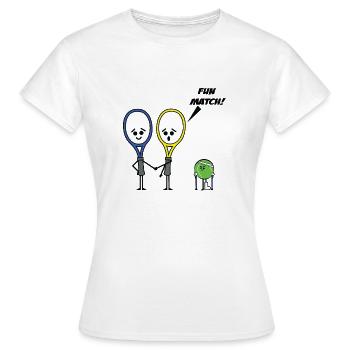 Raquette de tennis - T-shirt Femme - blanc - Devant - AI Model Female 172 dark (172cm)
