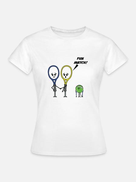 Tennis Schläger - Frauen T-Shirt - Weiß