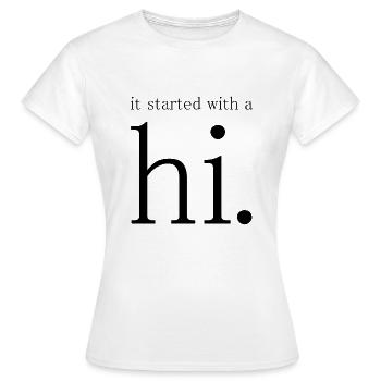 Beziehung Kennenlernen Schmetterlinge romantisch - Frauen T-Shirt - Weiß - Vorne - AI Model Female 172 dark (172cm)