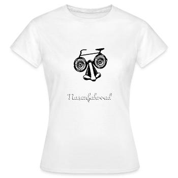 Verruecktes Nasenfahrrad dunkel - Frauen T-Shirt - Weiß - Vorne - AI Model Female 172 dark (172cm)