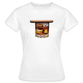 Whiskey Und Zigarren - Geschenk Für Whiskey Fans - Frauen T-Shirt - Weiß - Vorne - AI Model Female 172 dark (172cm)