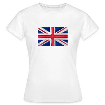 Drapeau de la Grande-Bretagne Union Jack - T-shirt Femme - blanc - Devant - AI Model Female 172 dark (172cm)