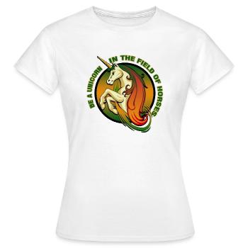Être une licorne - T-shirt Femme - blanc - Devant - AI Model Female 172 dark (172cm)
