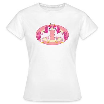 Jumeaux De Licorne - T-shirt Femme - blanc - Devant - AI Model Female 172 dark (172cm)
