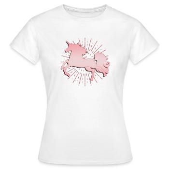 pink unicorn - Women's T-Shirt - white - Front - AI Model Female 172 dark (172cm)