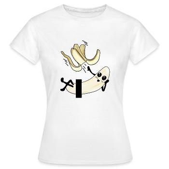 Strip-tease Banane Nue - T-shirt Femme - blanc - Devant - AI Model Female 172 dark (172cm)