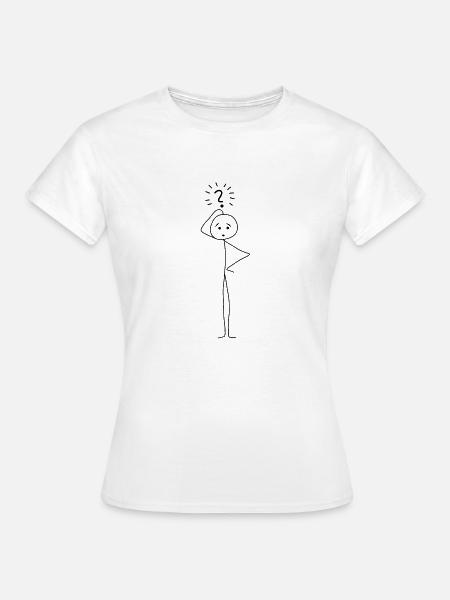 Strichmännchen - Frauen T-Shirt - Weiß