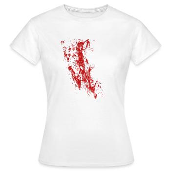 Éclaboussures de sang d'Halloween - T-shirt Femme - blanc - Devant - AI Model Female 172 dark (172cm)