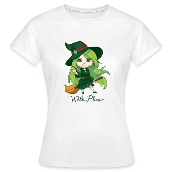 T-Shirt Halloween - Sorcière - Sorcières - T-shirt de sorcières - T-shirt Femme - blanc - Devant - AI Model Female 172 dark (172cm)
