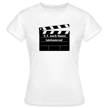 E T nach Hause telefonieren Film Zitat - Frauen T-Shirt - Weiß - Vorne - AI Model Female 172 dark (172cm)