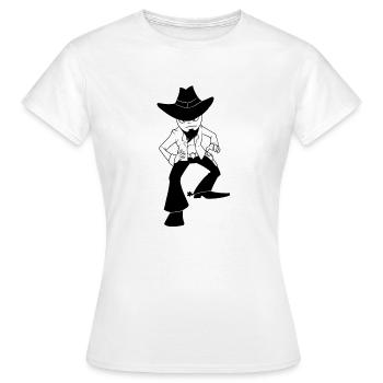 Cowboy Wild West Western Shérif de cadeaux - T-shirt Femme - blanc - Devant - AI Model Female 172 dark (172cm)
