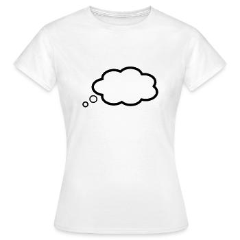 thought bubble - Women's T-Shirt - white - Front - AI Model Female 172 dark (172cm)