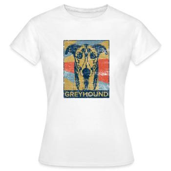 Le lévrier - T-shirt Femme - blanc - Devant - AI Model Female 172 dark (172cm)