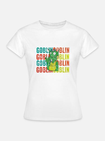 Retro Goblin Used Look - Frauen T-Shirt - Weiß
