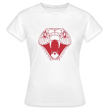 SERPENTS TÊTE ROUGE - T-shirt Femme - blanc - Devant - AI Model Female 172 dark (172cm)