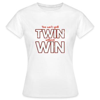 Twins Twin Zwilling Zwillinge Zugewinn Gewinner - Frauen T-Shirt - Weiß - Vorne - AI Model Female 172 dark (172cm)
