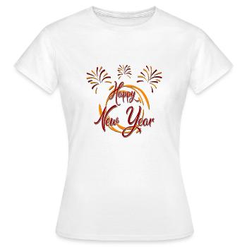 Nouvel An Cadeau Nouvel An - T-shirt Femme - blanc - Devant - AI Model Female 172 dark (172cm)