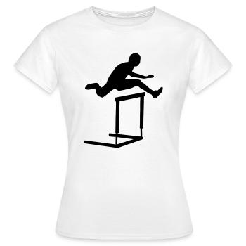 Hürdenlauf - Hürdenläufer - Leichtathletik - Frauen T-Shirt - Weiß - Vorne - AI Model Female 172 dark (172cm)