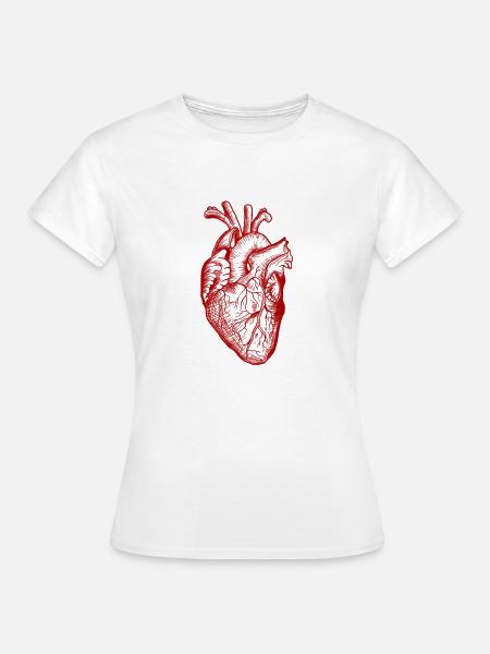 Vintage Heart Anatomy Aorta Medic Gift - Women's T-Shirt - white