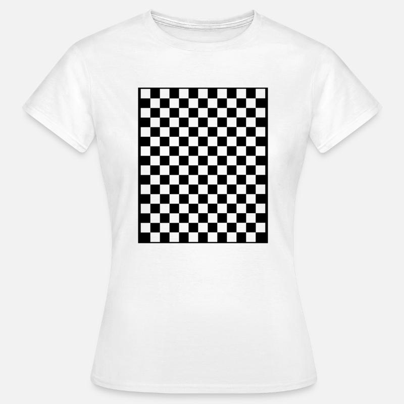 Checkerboard I Pattern Squares black and white - Women's T-Shirt - white