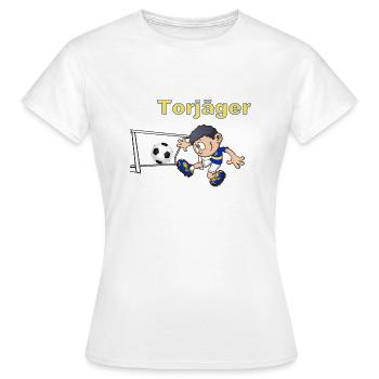 Torjäger - Frauen T-Shirt - Weiß - Vorne - AI Model Female 172 dark (172cm)