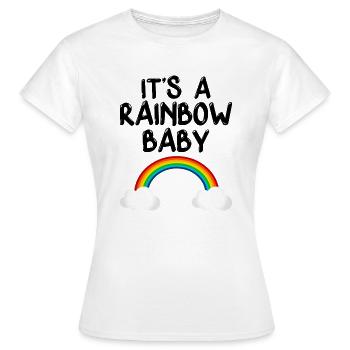 It’s a Rainbow Baby Homosexualité LGBT Homoehe - T-shirt Femme - blanc - Devant - AI Model Female 172 dark (172cm)