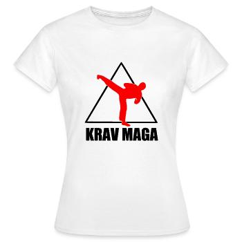 Krav Maga Self Defense Arts martiaux t-shirt - T-shirt Femme - blanc - Devant - AI Model Female 172 dark (172cm)
