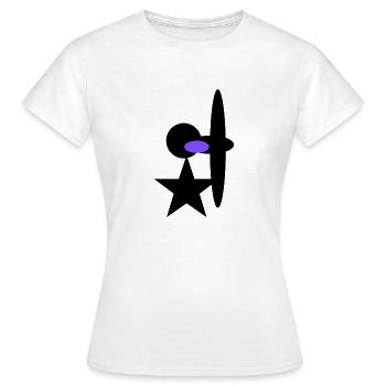 Art Art 358 - T-shirt Femme - blanc - Devant - AI Model Female 172 dark (172cm)