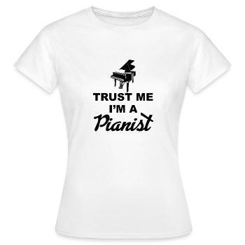 Pianist - Frauen T-Shirt - Weiß - Vorne - AI Model Female 172 dark (172cm)