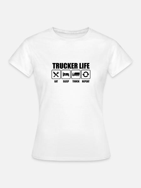Trucker truck driver - Women's T-Shirt - white