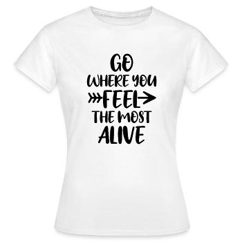 Travel - Frauen T-Shirt - Weiß - Vorne - AI Model Female 172 dark (172cm)