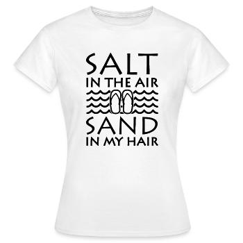Sommer Strand - Frauen T-Shirt - Weiß - Vorne - AI Model Female 172 dark (172cm)