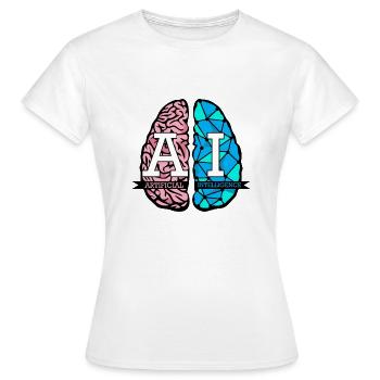 AI Brain Science Artificial Intelligence - Frauen T-Shirt - Weiß - Vorne - AI Model Female 172 dark (172cm)