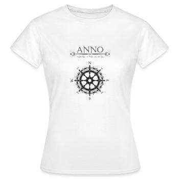 Anno Tshirt in 1800 Design - ALWAYAS ON DISCOVER - Frauen T-Shirt - Weiß - Vorne - AI Model Female 172 dark (172cm)
