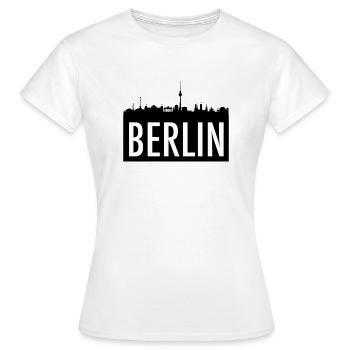 Skyline Berlin - T-shirt Femme - blanc - Devant - AI Model Female 172 dark (172cm)