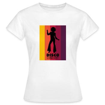 Disko - Frauen T-Shirt - Weiß - Vorne - AI Model Female 172 dark (172cm)