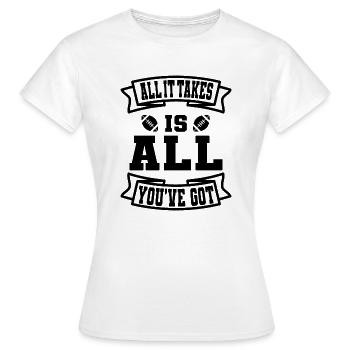 Football américain - T-shirt Femme - blanc - Devant - AI Model Female 172 dark (172cm)