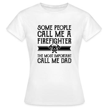 Pompier volontaire pompier - T-shirt Femme - blanc - Devant - AI Model Female 172 dark (172cm)