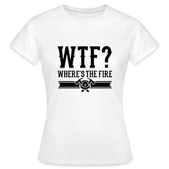 Pompier volontaire pompier - T-shirt Femme - blanc - Devant - AI Model Female 172 dark (172cm)