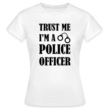 police - T-shirt Femme - blanc - Devant - AI Model Female 172 dark (172cm)