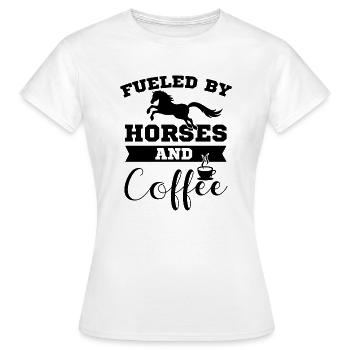 Cheval à cheval - T-shirt Femme - blanc - Devant - AI Model Female 172 dark (172cm)