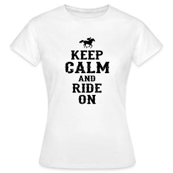 Cheval à cheval - T-shirt Femme - blanc - Devant - AI Model Female 172 dark (172cm)