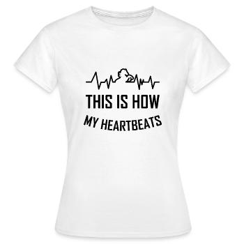 Cheval à cheval - T-shirt Femme - blanc - Devant - AI Model Female 172 dark (172cm)