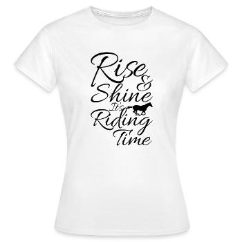 Cheval à cheval - T-shirt Femme - blanc - Devant - AI Model Female 172 dark (172cm)