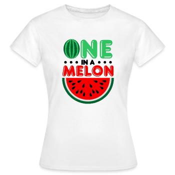 Einer aus einer Melone oder Million für Paare - Frauen T-Shirt - Weiß - Vorne - AI Model Female 172 dark (172cm)