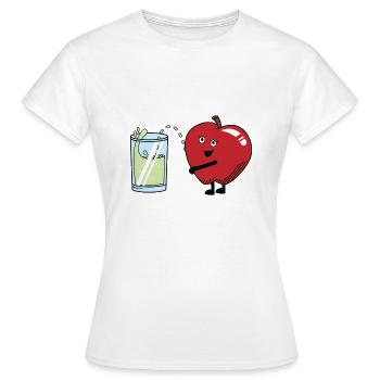 Jus de pomme pipi pipi jus de fruits - T-shirt Femme - blanc - Devant - AI Model Female 172 dark (172cm)