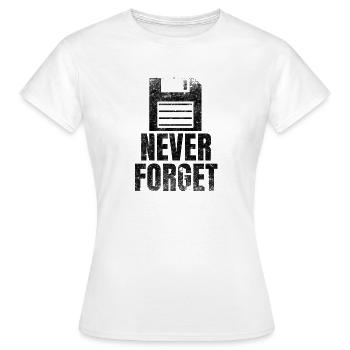 Disque des années 90 disant nerd cadeau rétro des années 90 - T-shirt Femme - blanc - Devant - AI Model Female 172 dark (172cm)